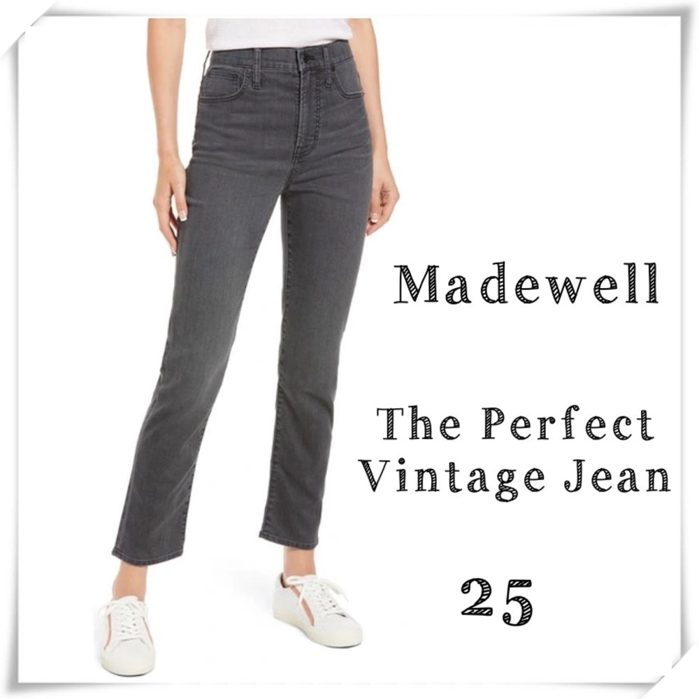 MADEWELL The Perfect Vintage Jeans In Washed Black Size 25 Style #M6299